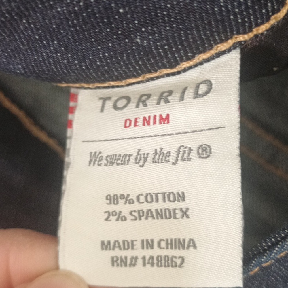 NWT Torrid Dark Wash Denim Shorts Stretchy Size 22 - Picture 5 of 5